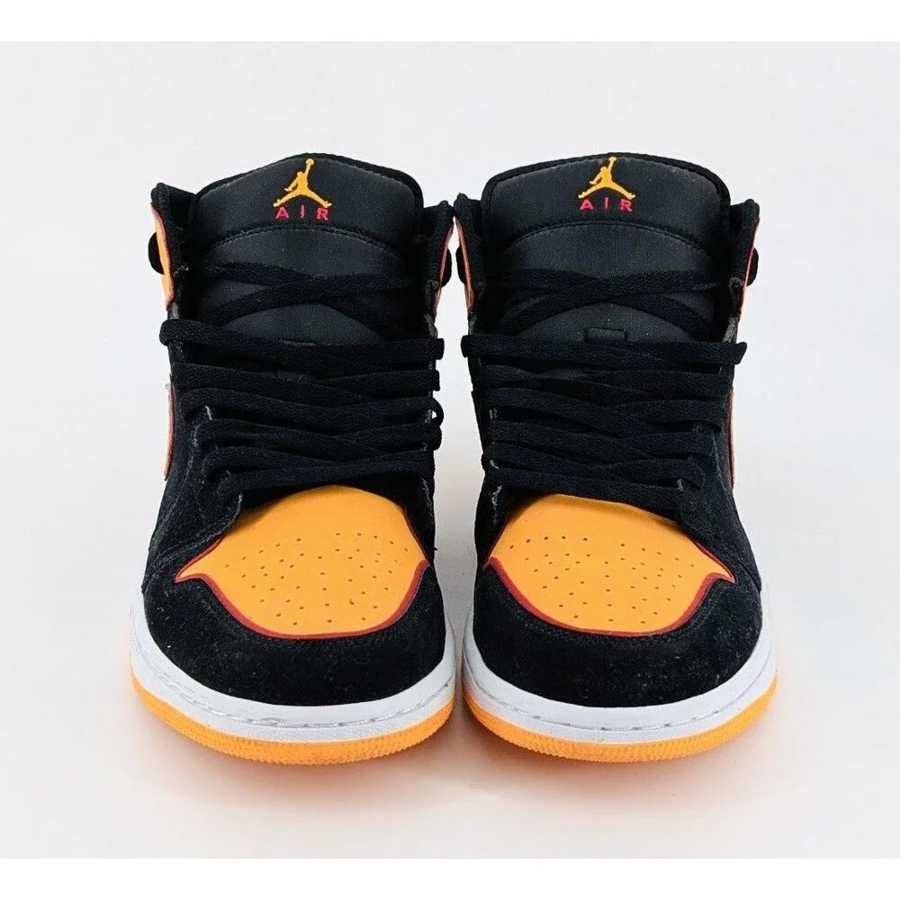 Nike Air Jordan 1 SE Mid Fat Tongue Vivid Orange Black Men’s 9.5 FJ4923-008